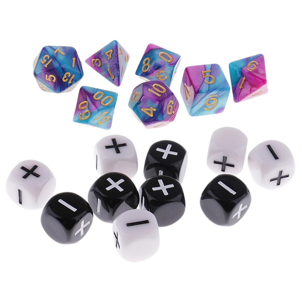 17 Pieces Multi Sided Dices Die for Party Pub KTV Board Game Accessory