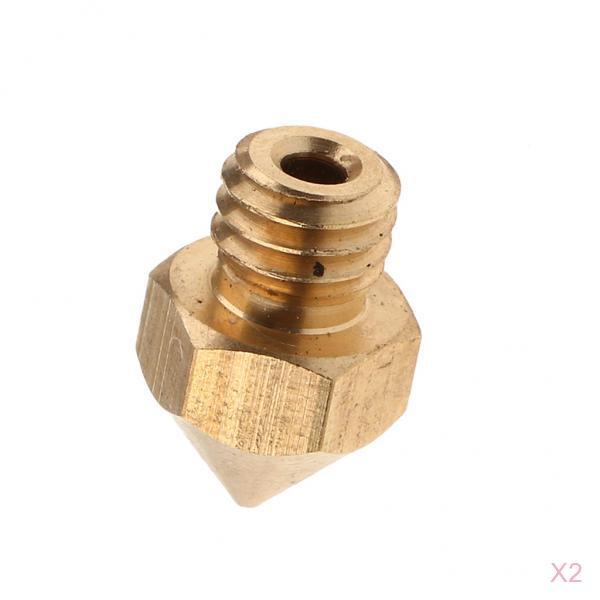2Pieces Metal Nozzle for 1.75 Filament V6 Hotend Extruder 3D Printer Parts