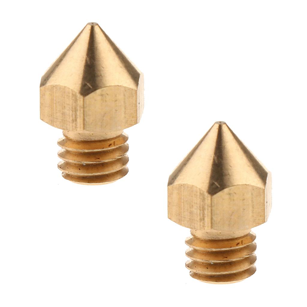 2Pieces Metal Nozzle for 1.75 Filament V6 Hotend Extruder 3D Printer Parts
