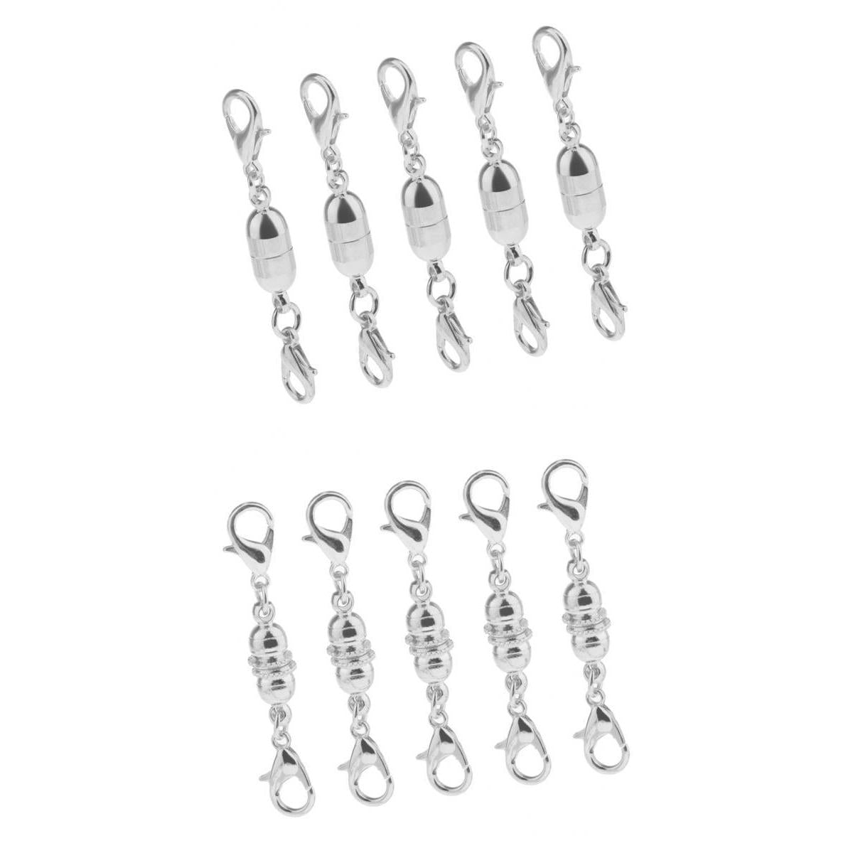10 Piece Magnetic Hooks Lobster Necklace Bracelet Converter Extender Clasp