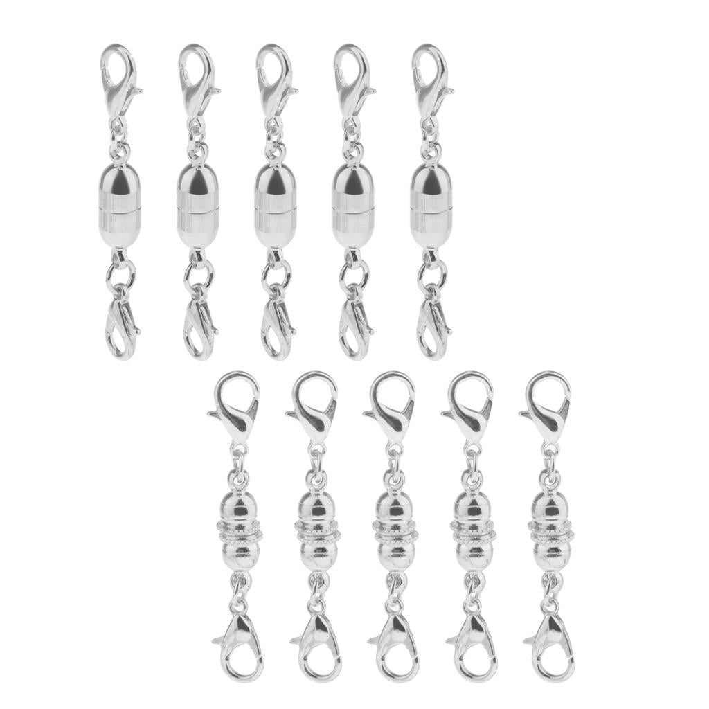 10 Piece Magnetic Hooks Lobster Necklace Bracelet Converter Extender Clasp
