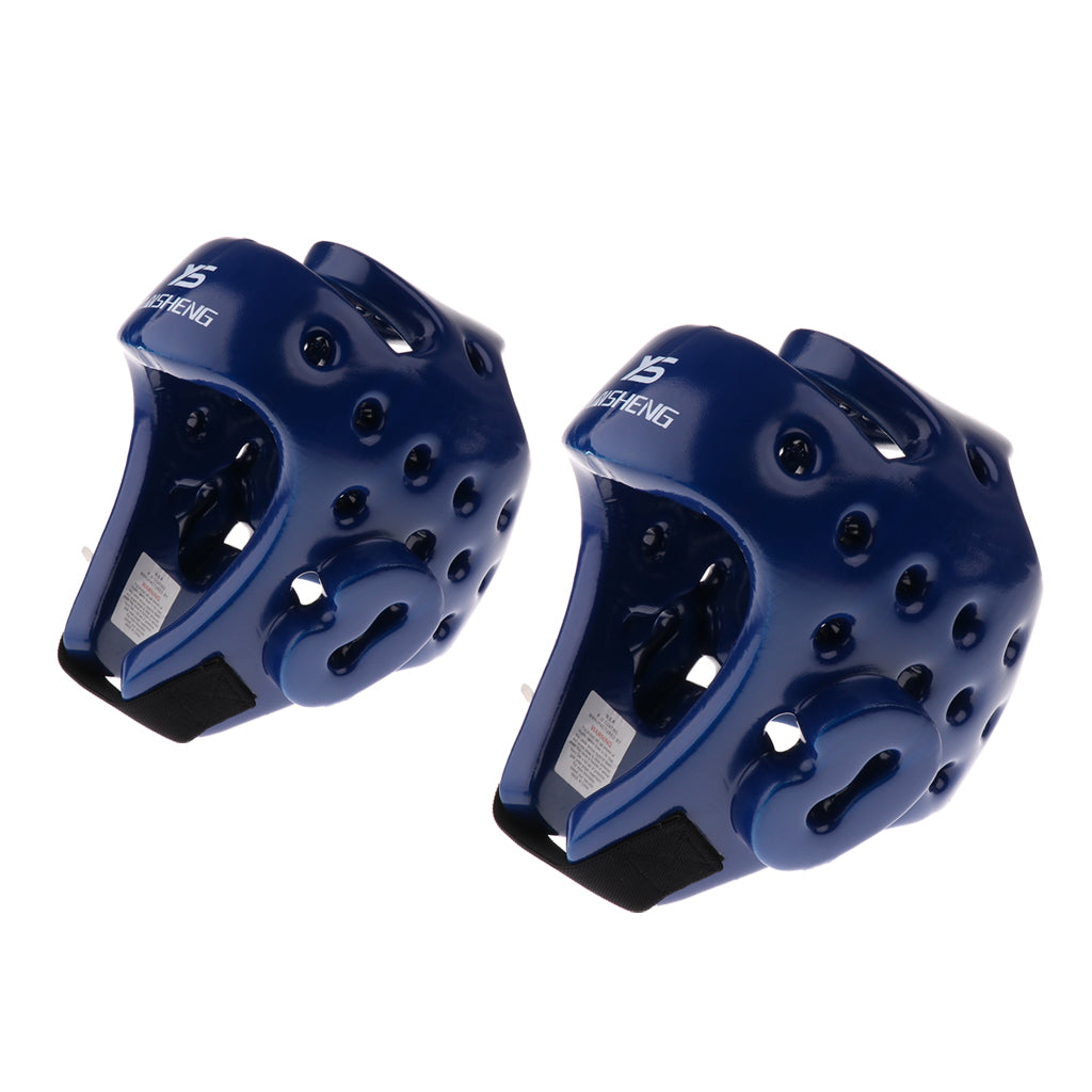 2Pcs Boxing Cap Martial Arts Headgear Face Protector for KickBoxing M/L