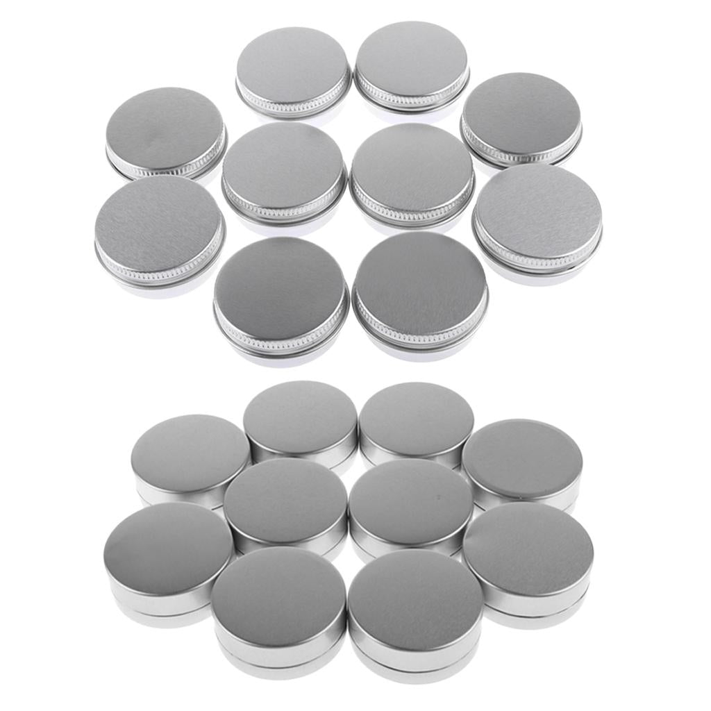 20x 15g 10g Cosmetic Empty Jar Pot Cream Cans Container Tin Case + Screw Lid