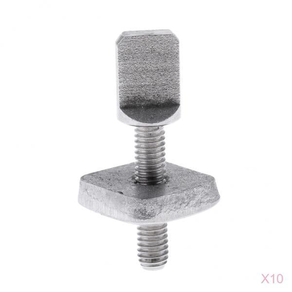 10 Piece Stainless Steel Fin Screw and Plate Set for SUP Longboard Surfboard