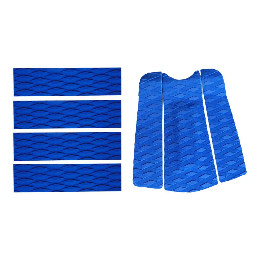 7 Pieces Blue EVA Surfboard Kiteboard Surf Traction Pad Deck Grip Tail Pads