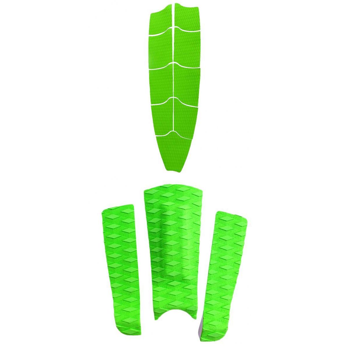 9 Pieces Green Surfboard Full Deck Traction Pad with 3 Pieces Tail Pad Grip