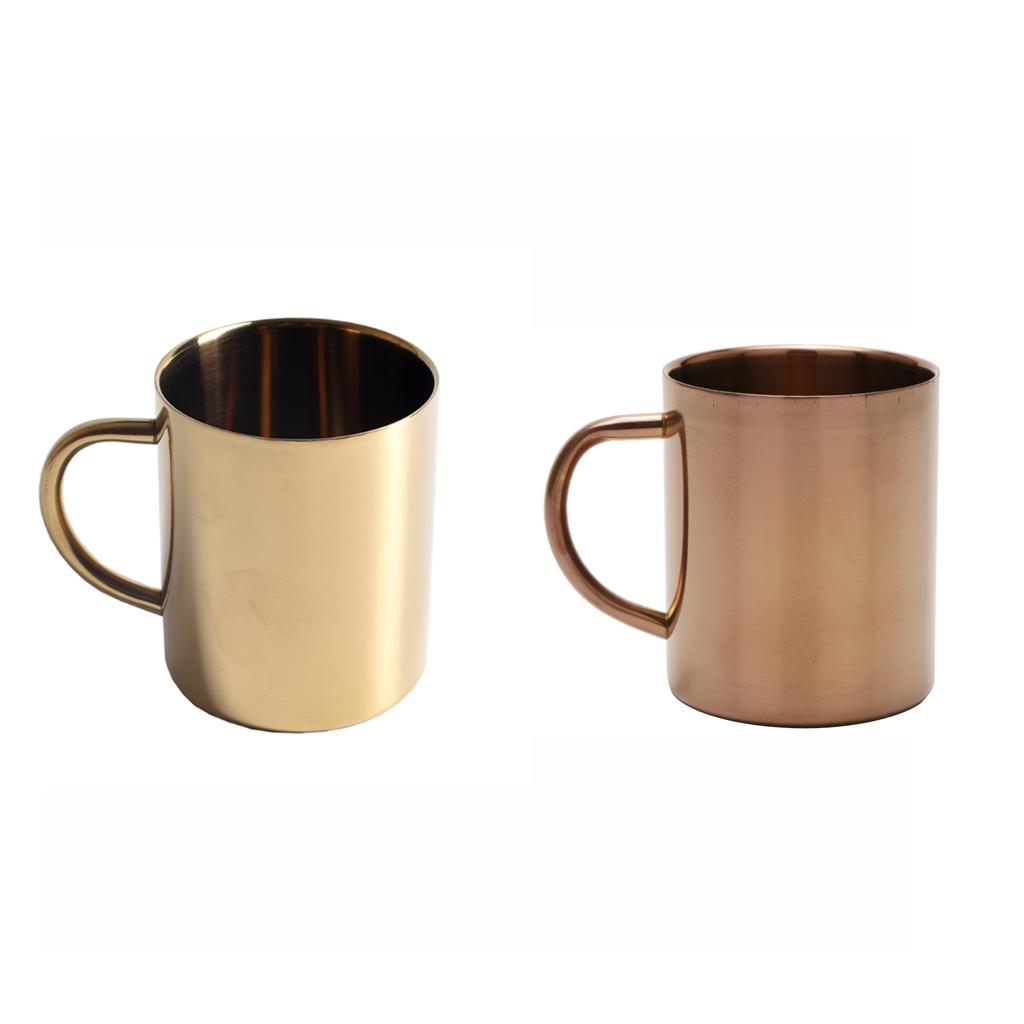2 Color Stainless Steel Double Wall Insulated Cup Tea Water Coffee Mug 400ml
