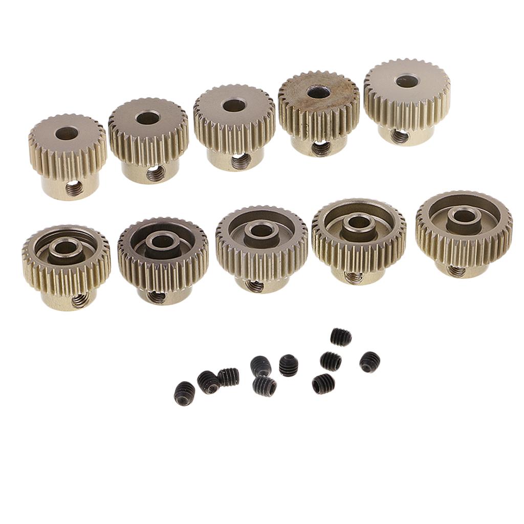 1/10 RC Car Accessory 64DP 3.175mm 26T-35T Motor Pinion Gear Brush Brushness
