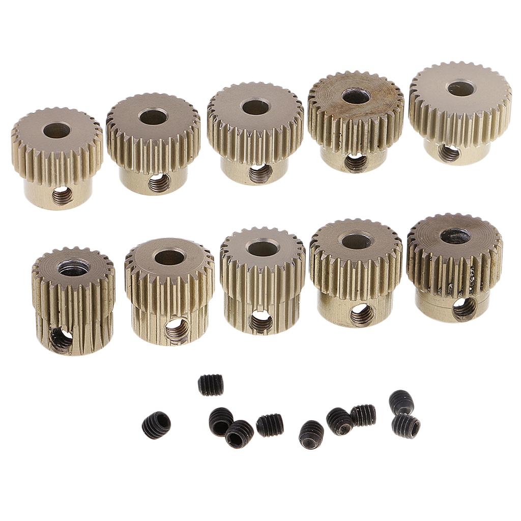 1/10 RC Car Model 64DP 3.175mm 21T-30T Pinion Motor Gear Brush Brushless