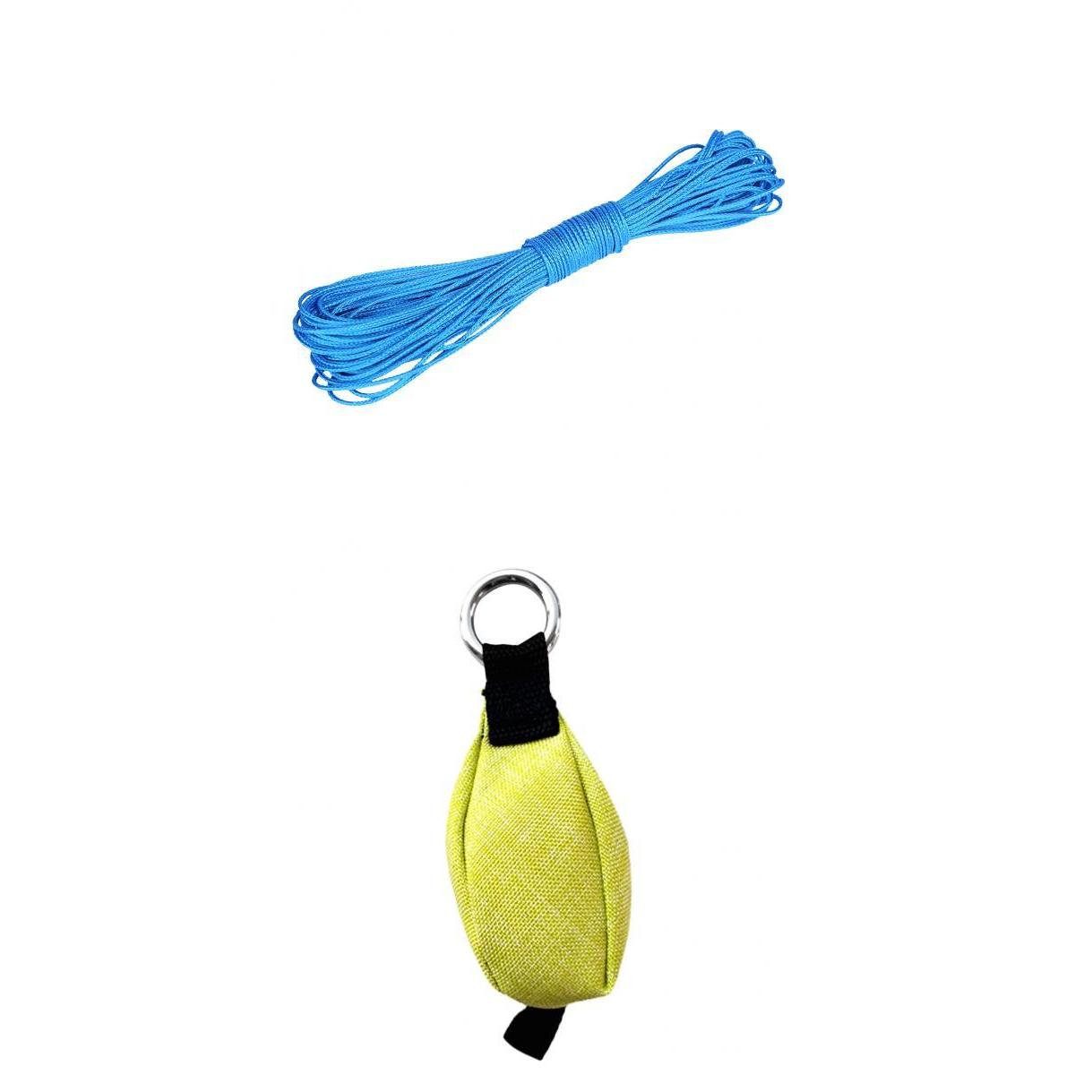 250g/8.8 oz Climbing Arborist Throw Weight Bag + 15m Throw Line Fruit Green