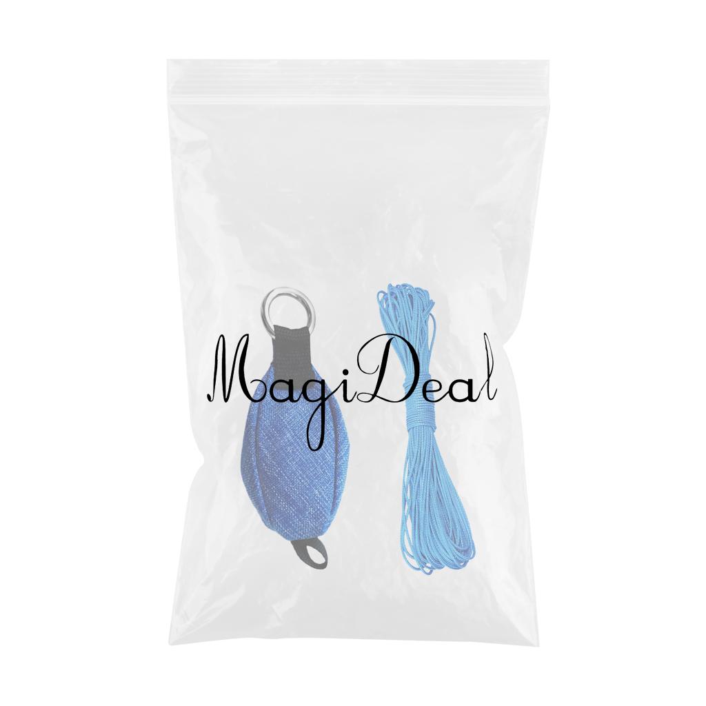 250g/8.8 oz Climbing Arborist Throw Weight Bag + 15m Throw Line Blue