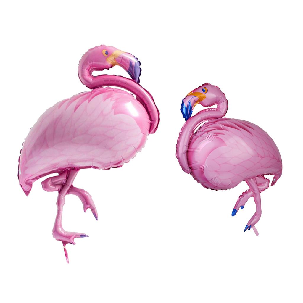 2 Pieces Tropical Flamingo Foil Balloons Kids Birthday Wedding Party Decor