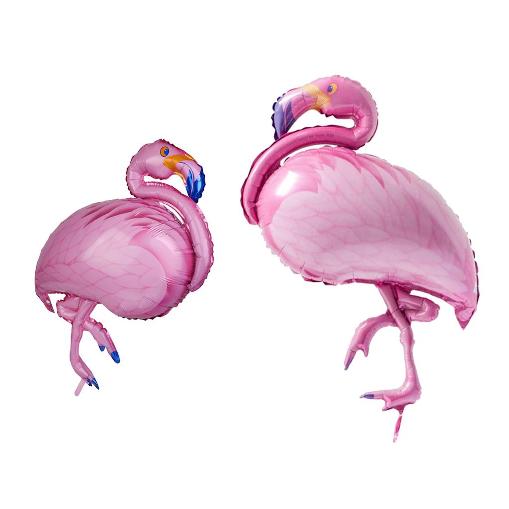 2 Pieces Tropical Flamingo Foil Balloons Kids Birthday Wedding Party Decor
