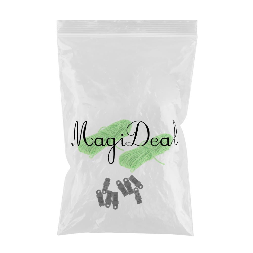 2 Pack 2.5mm Camping Tent Reflective Guyline Rope Paracord with 8 Tarp Clips