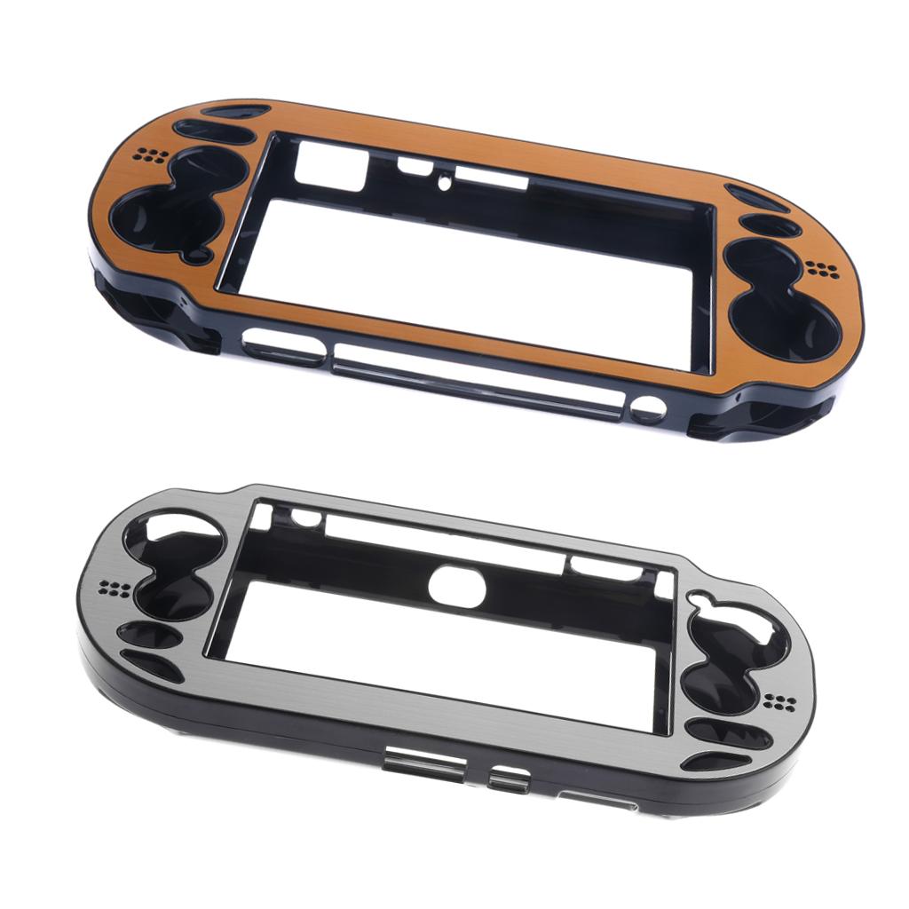 Aluminum Brushed Plated Case Skin Protect Cover for Sony ps vita Silver+Gold