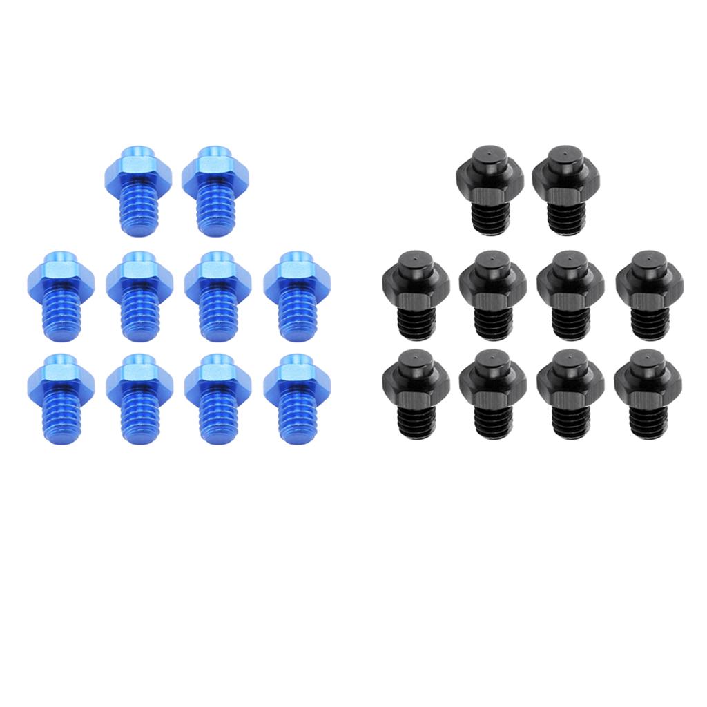 20pcs Bike Pedal Screws Mountain Bike Pedal Fixed Studs Anti-Slip Black&Blue