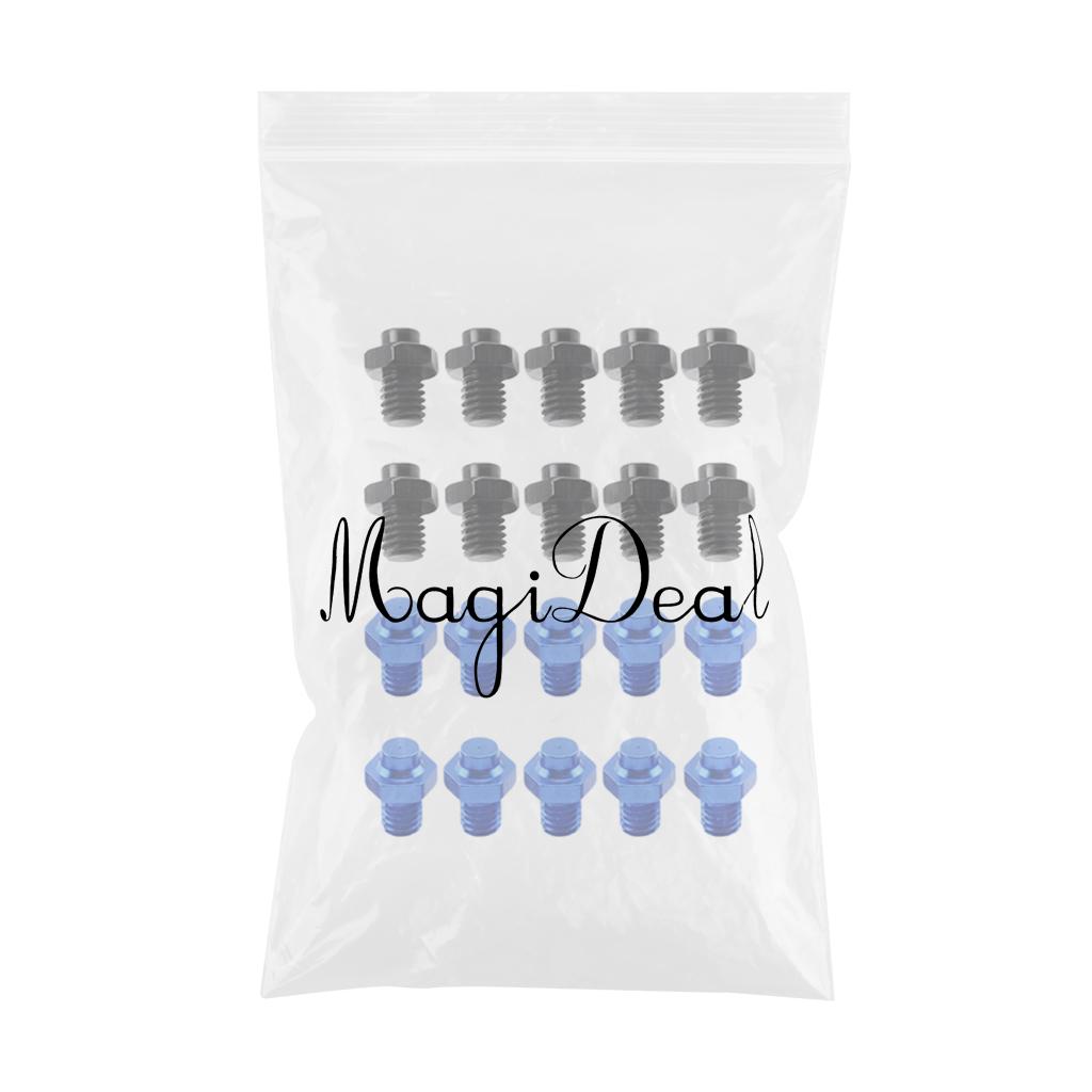 20pcs Bike Pedal Screws Mountain Bike Pedal Fixed Studs Anti-Slip Black&Blue