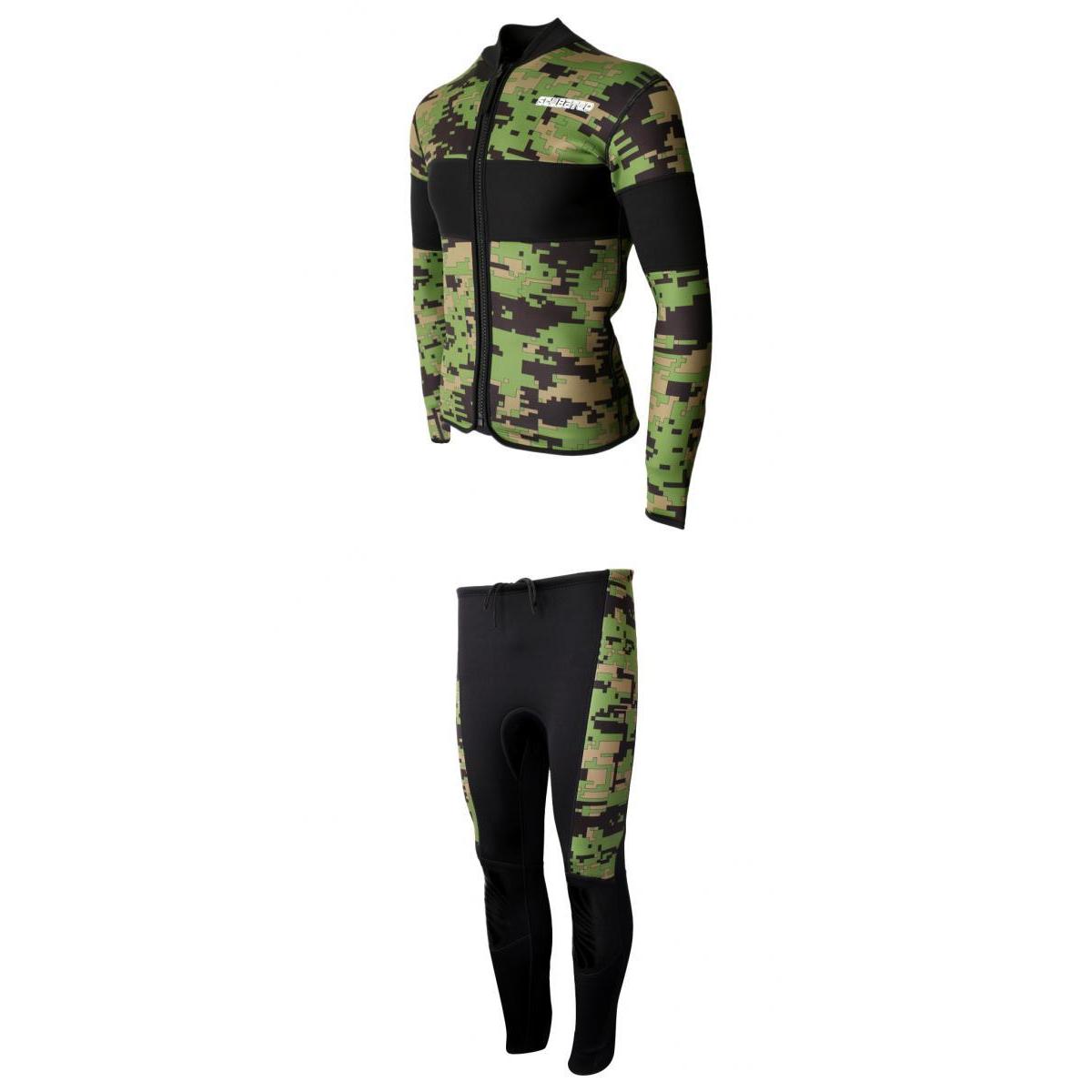 2.5mm Neoprene Scuba Diving Wetsuit Top Snorkel Surf Jacket with Pants S