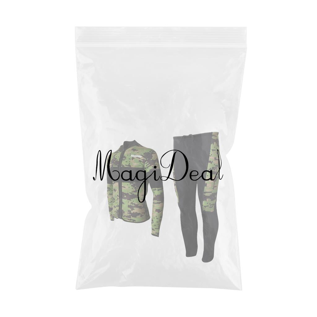 2.5mm Neoprene Scuba Diving Wetsuit Top Snorkel Surf Jacket with Pants S