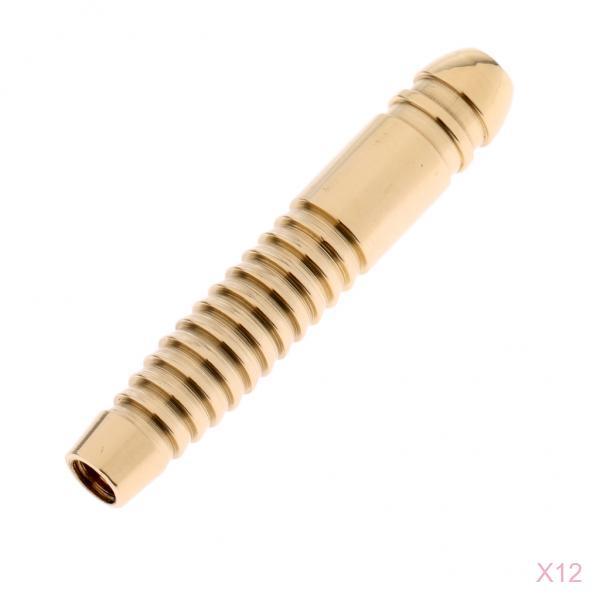 12 Pieces 16 Grams Copper Dart Shaft Barrels for Soft and Steel Tip Darts