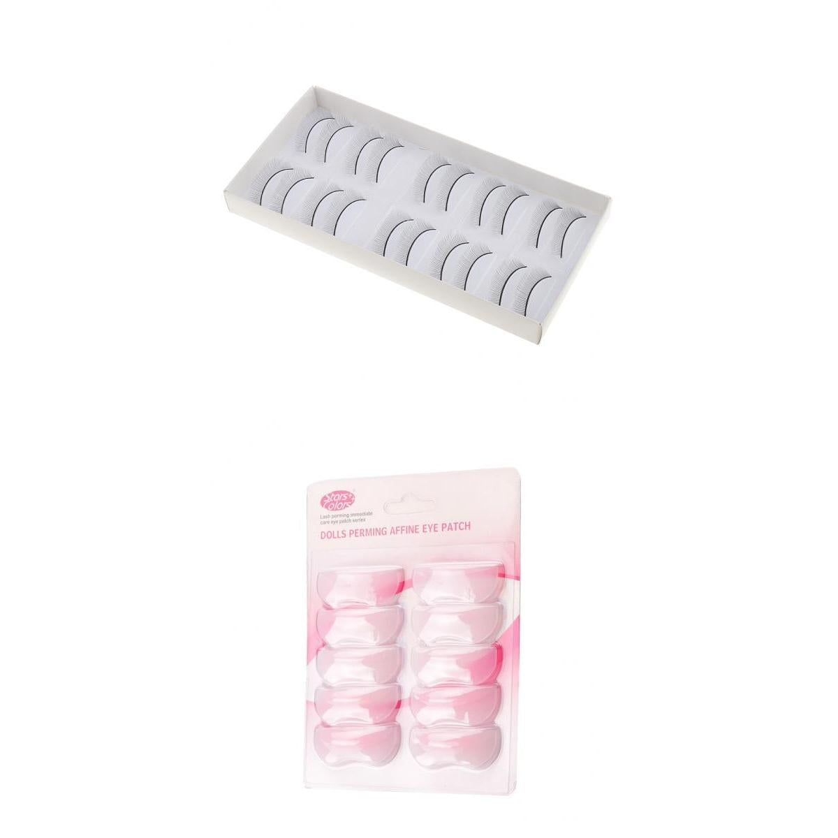 10 Pairs False Eyelashes+5 Pairs Silicone Eyelash Perming Curler Shield Pads