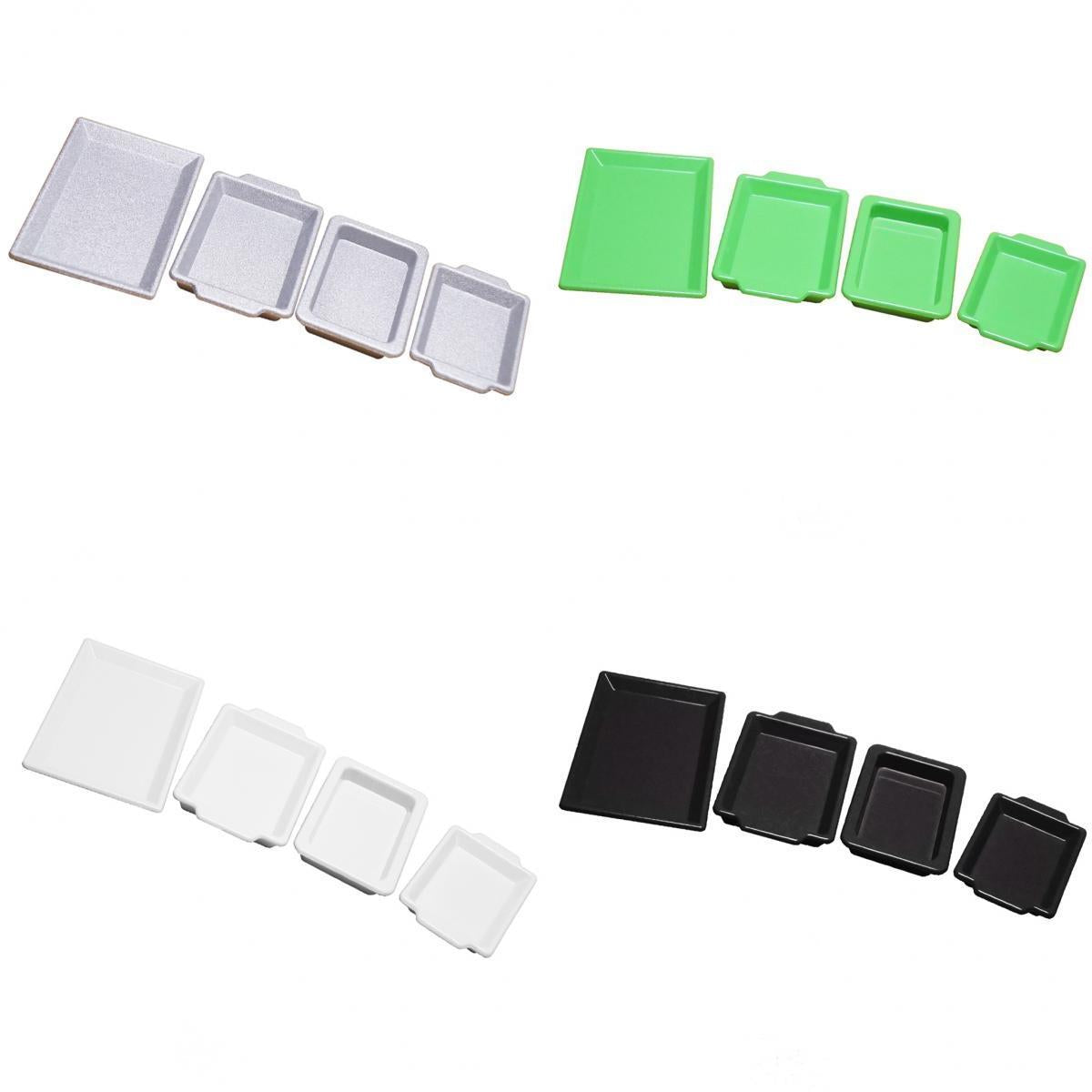 4x 4 Pieces 1:12 Scale Dollhouse Miniature Food Drink Serving Tray