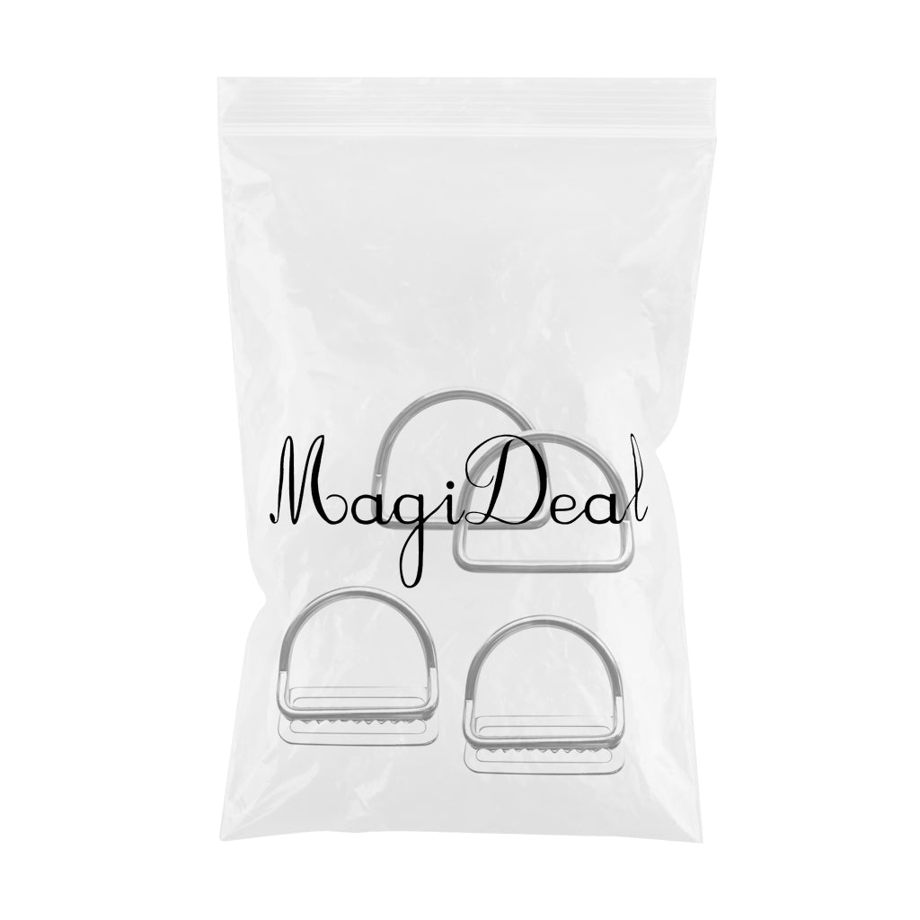 4 Pieces 316 Stainless Steel Scuba Diving Weight Belt Keeper Bent D Ring