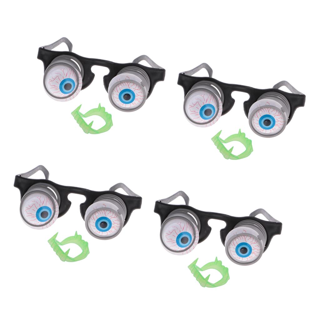 4 Pieces Pop Out Eyes Glasses Droopy Eyes Spring Glasses Costume Party Joke