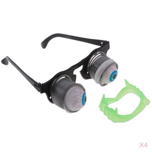 4 Pieces Pop Out Eyes Glasses Droopy Eyes Spring Glasses Costume Party Joke