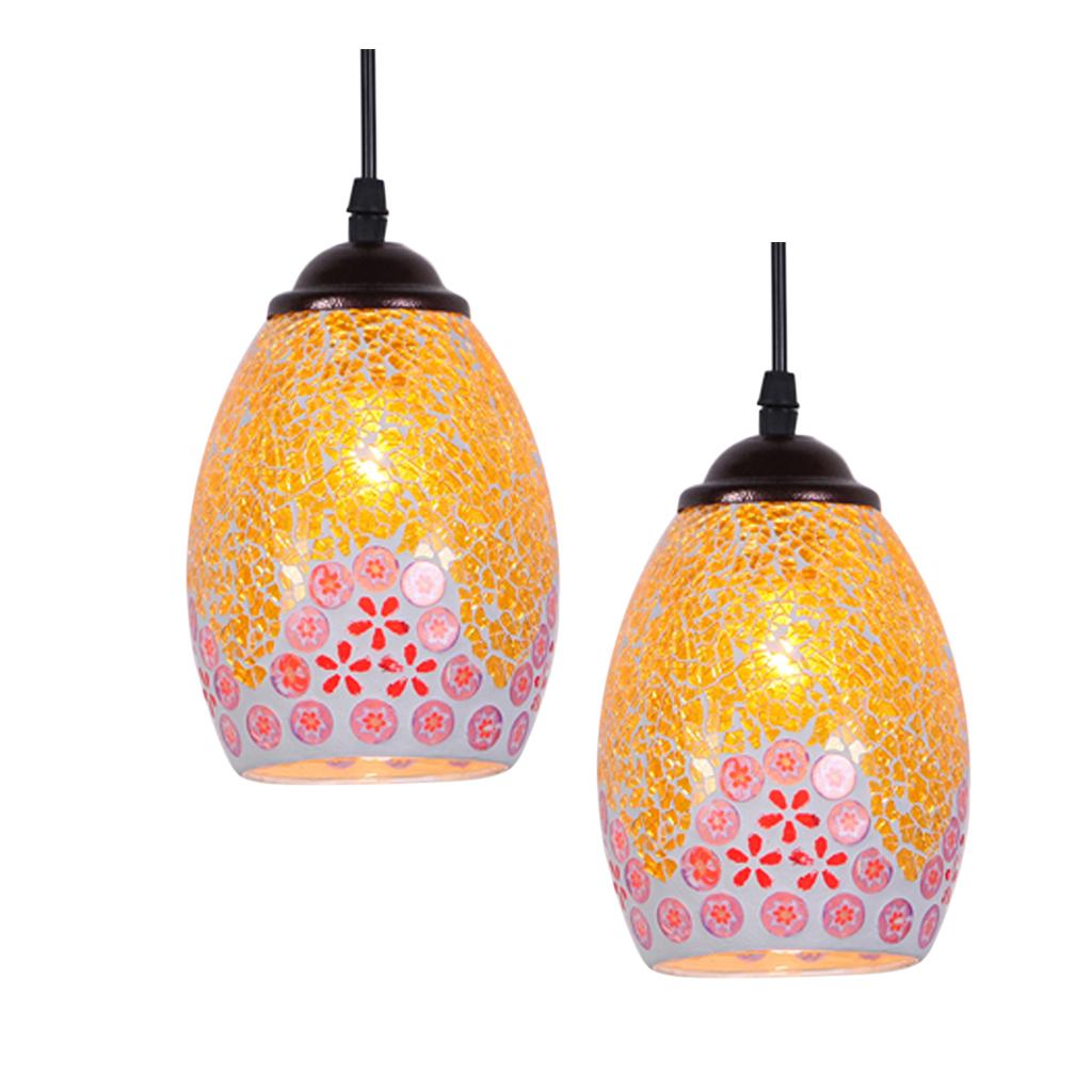 2Pcs Retro Colorful Ceiling Pendant Lamp Light Chandelier Shade Lampshade 4#