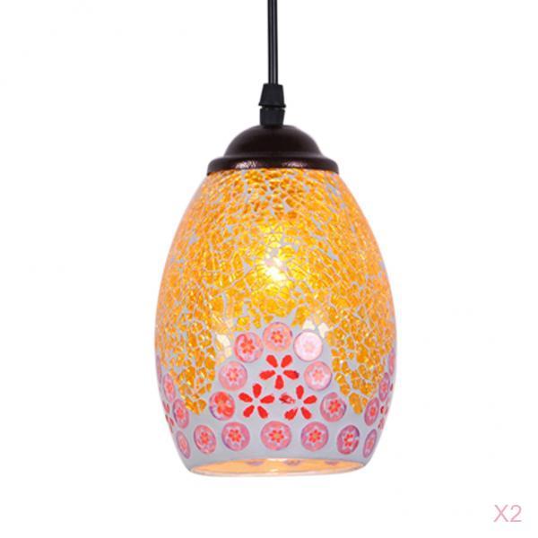 2Pcs Retro Colorful Ceiling Pendant Lamp Light Chandelier Shade Lampshade 4#