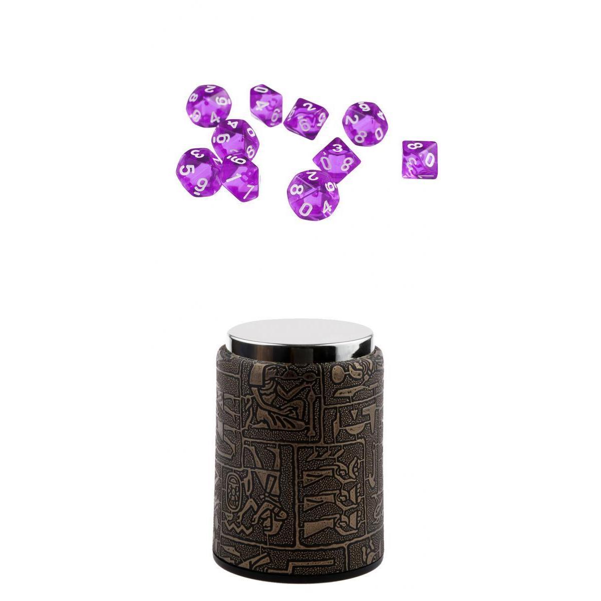 10pcs Ten Sided D10 Polyhedral Dices Dies Cup Shaker for RPG D&D Board Games