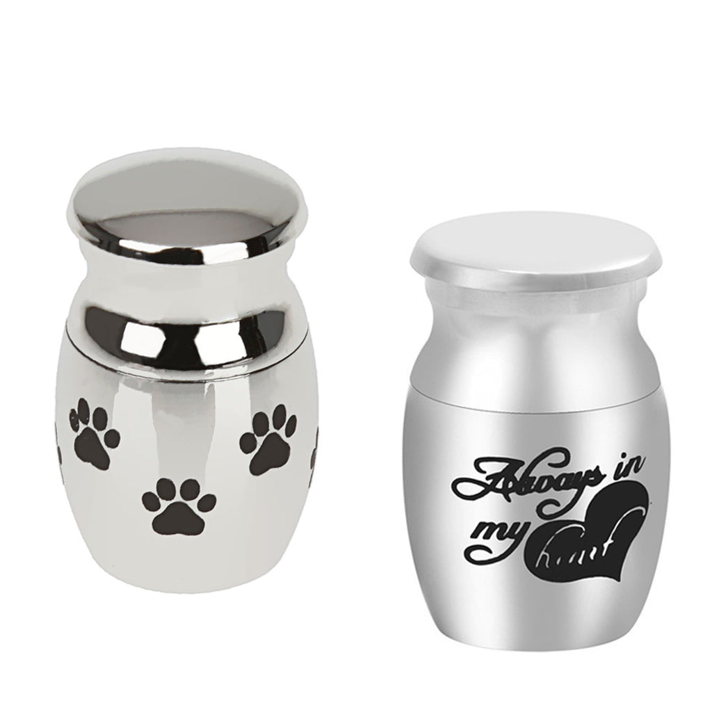 2 Pieces Mini Keepsake Urn Miniature Funeral Cremation Urn Pet Ashes Holder