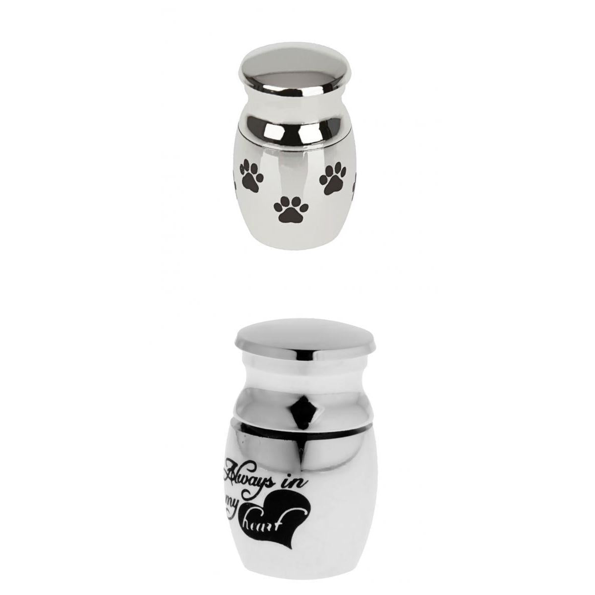 2 Pieces Mini Keepsake Urn Miniature Funeral Cremation Urn Pet Ashes Holder