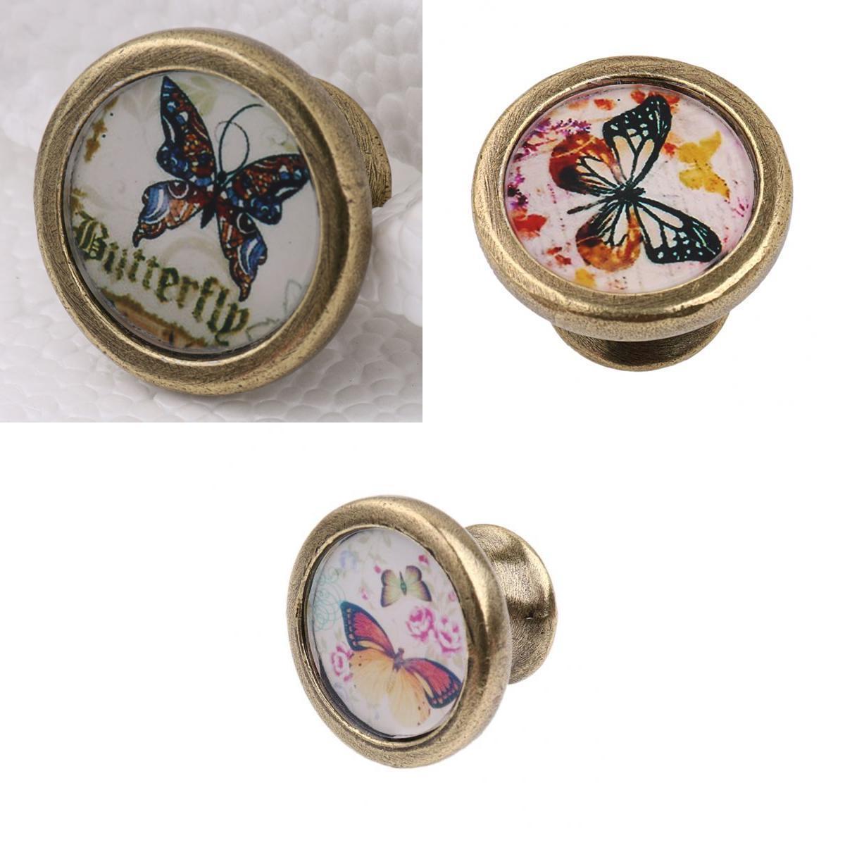 Antique Kitchen Cupboard Cabinet Drawer Pull Knob Handle Door Hardware 3Pcs