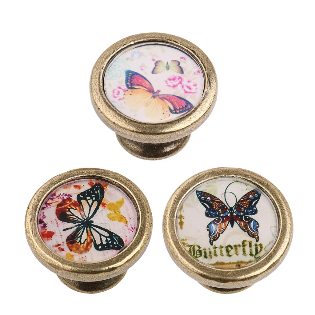 Antique Kitchen Cupboard Cabinet Drawer Pull Knob Handle Door Hardware 3Pcs