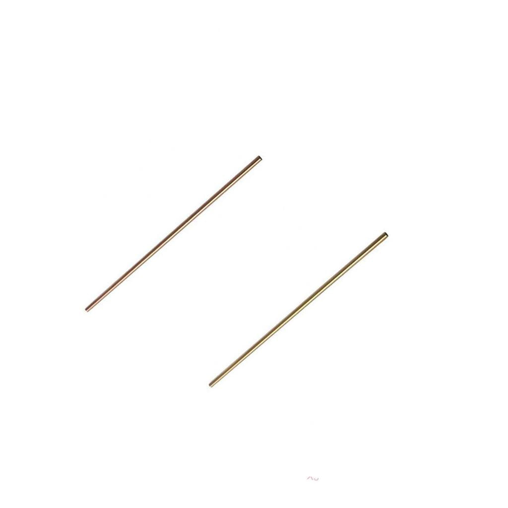 2 Pieces Straight Stainless Steel Cocktail Drinking Mixing Straw Set