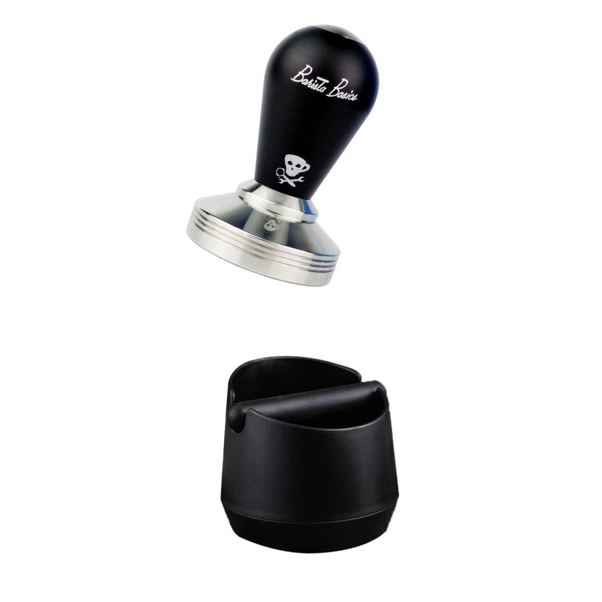 Coffee Knock Box with Handle Bucket Espresso Grinds Tamper Waste Bin Set