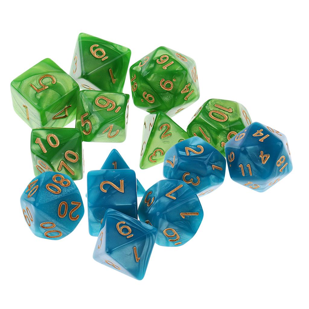 14PCS Polyhedral Dice 16mm for Dungeons and Dragons Dice Table Games