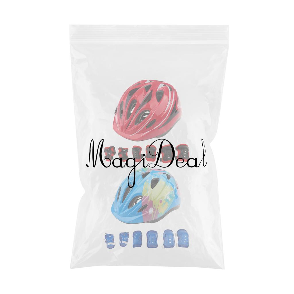 2 Sets Kids Roller Skating Skateboard Helmet Knee Elbow Pad Wrist Guard
