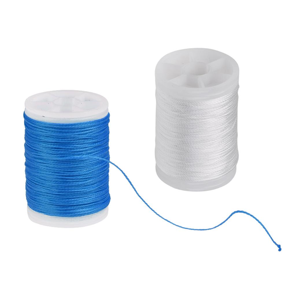 2 Rolls 110m Archery Bow String Serving Thread Bowstring Protect Blue White