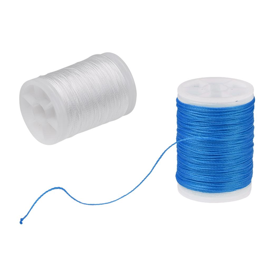 2 Rolls 110m Archery Bow String Serving Thread Bowstring Protect Blue White