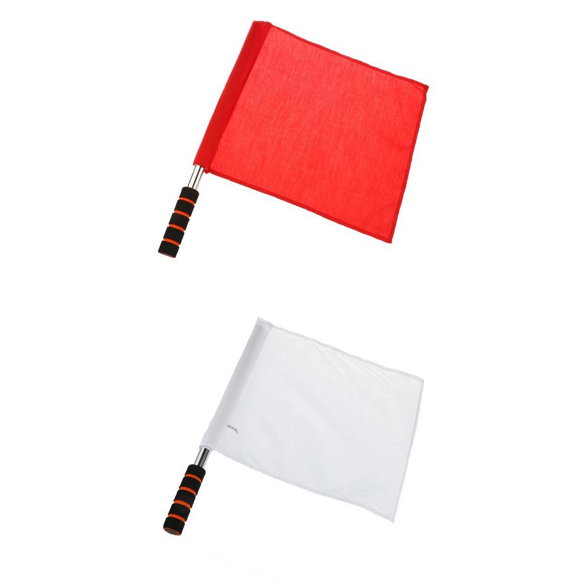 2 Pieces Referee Football Soccer Hocky Lineman Flag Competition Hand Flag