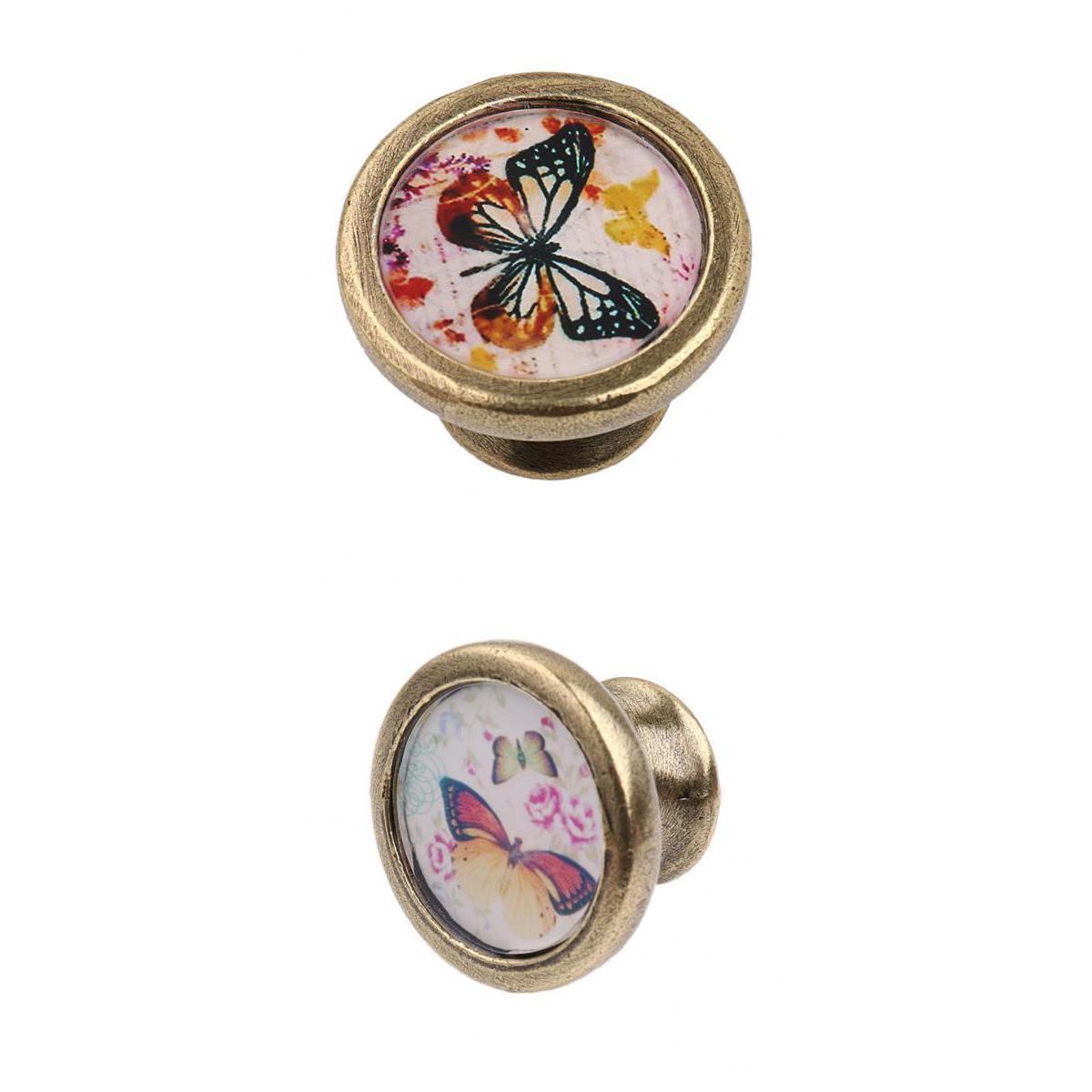 Antique Kitchen Cupboard Cabinet Drawer Pull Knob Handle Door Hardware 2Pcs