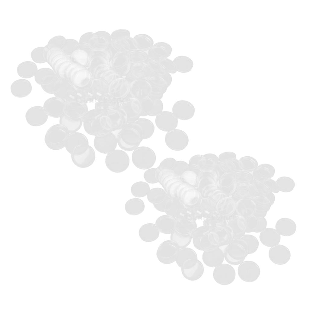 200 Coin Holder Capsules Clear Case Box Specie Collection Protectors 22/24mm