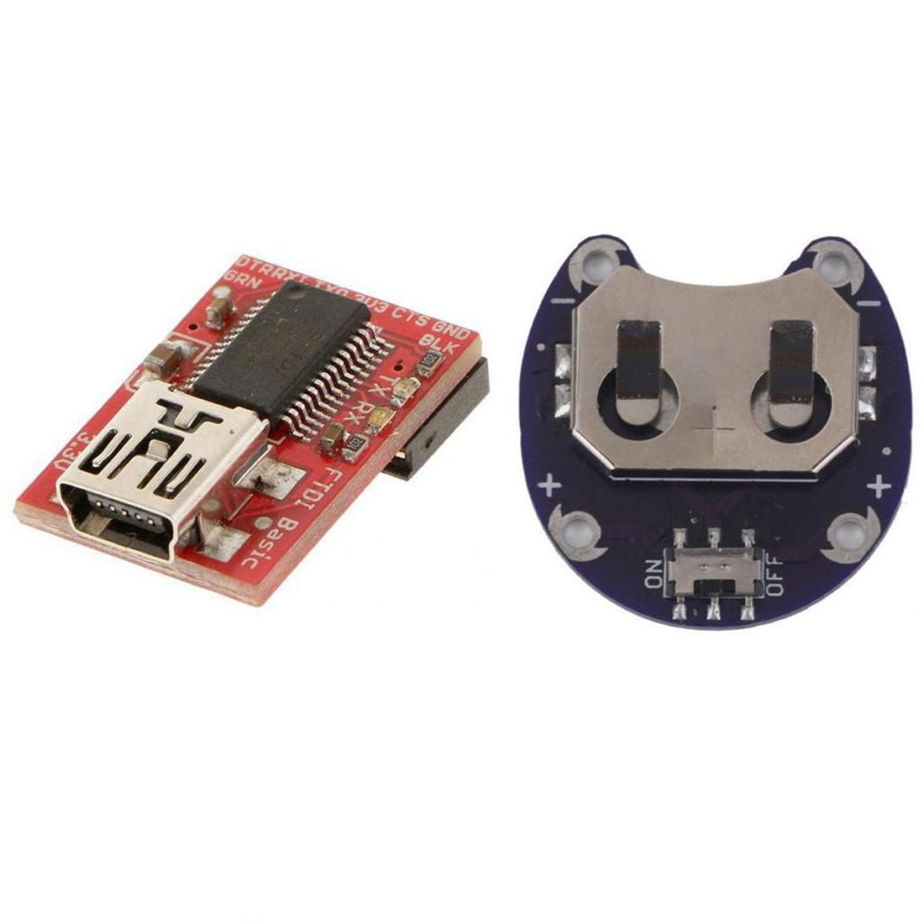 Coin Cell Battery Holder CR2032 + FT232 USB to TTL Serial Adapter Module
