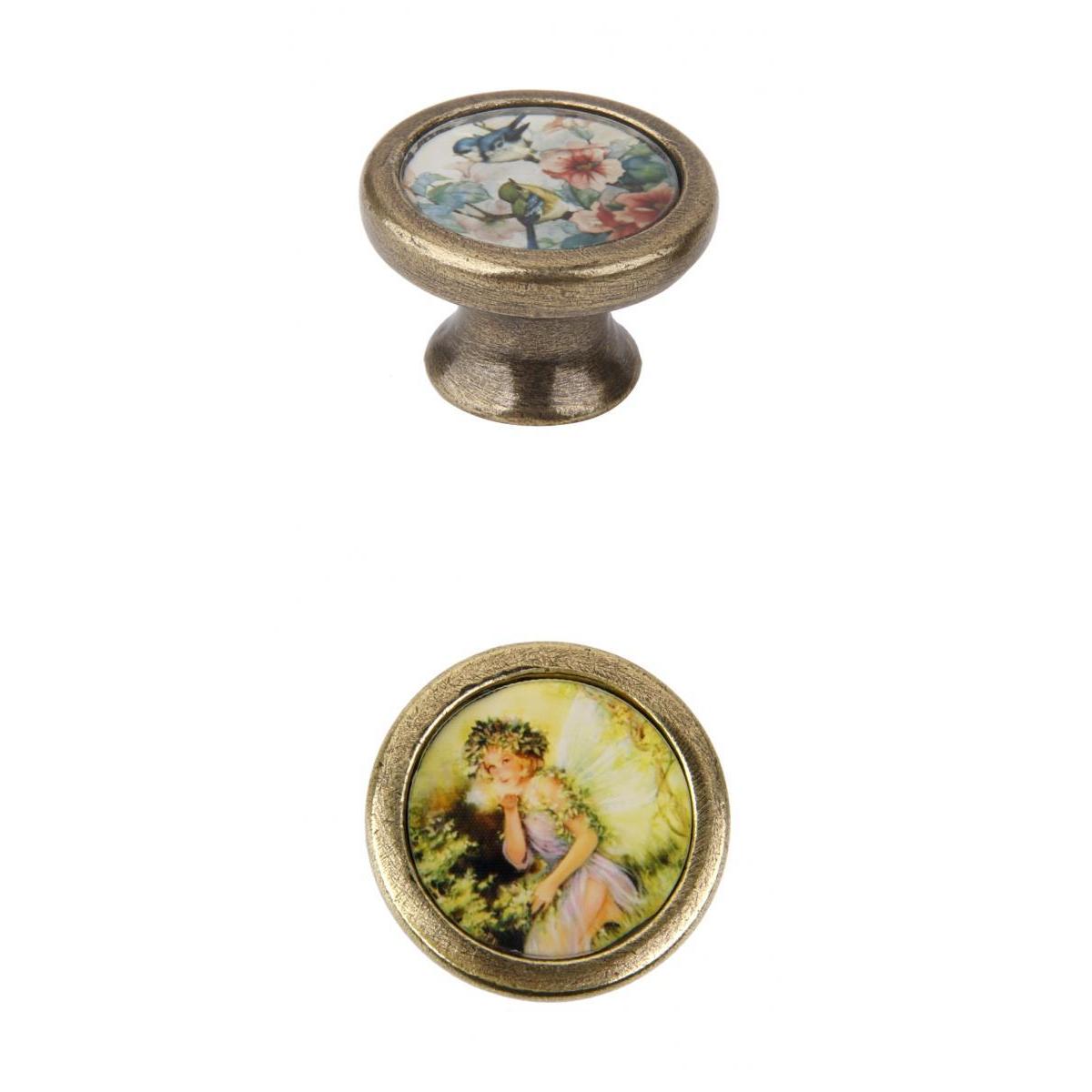 2 Pieces Retro Style Wardrobe Cabinet Door Pull Cupboard Drawer Handle Knobs