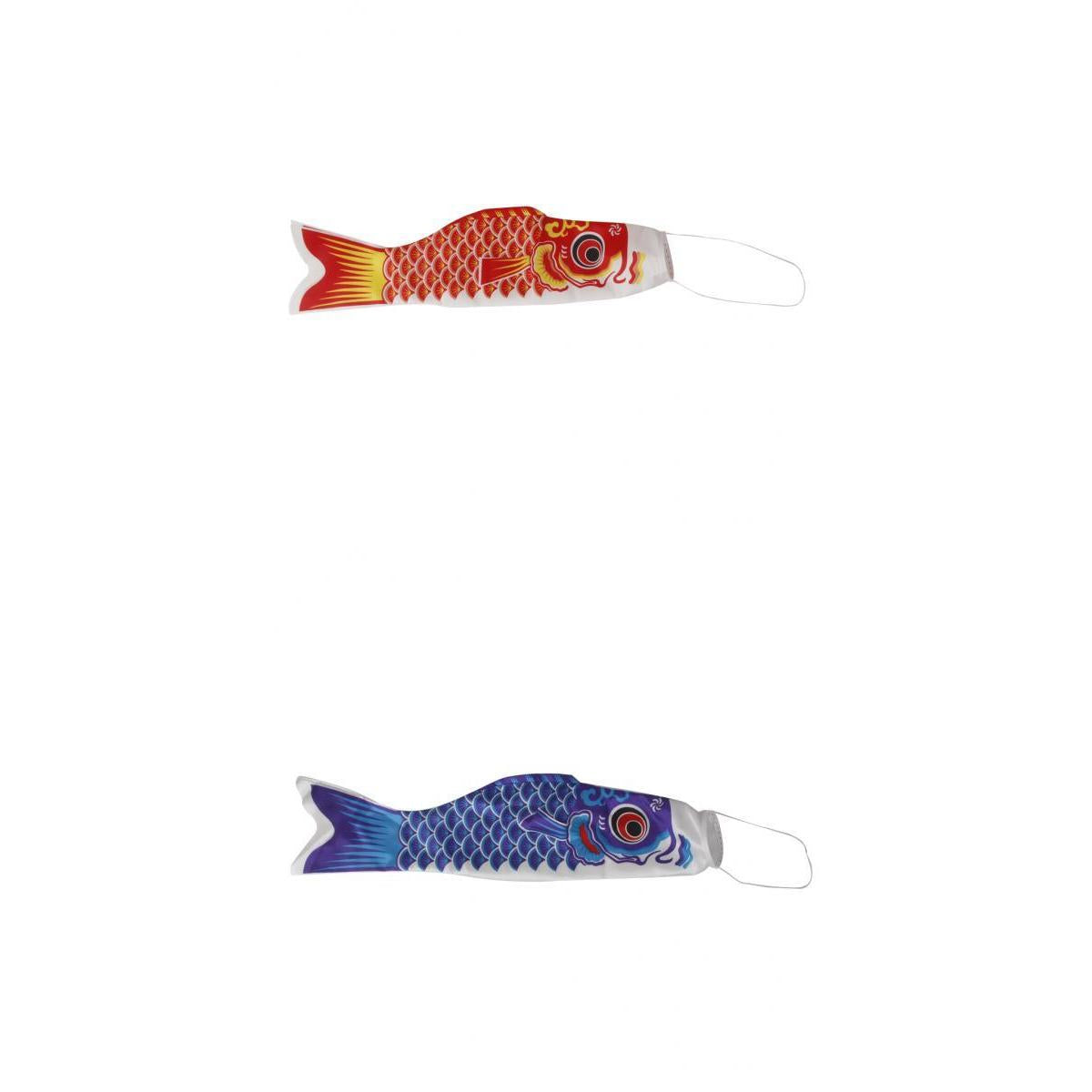 70cm Japanese Windsock Carp Flag Koinobori Sailfish Wind Streamer Red + Blue