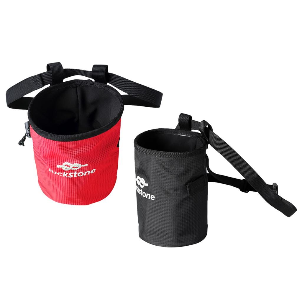 2 Pieces Large Rock Climbers Outdoor Climbing Chalk Bag with Adjustable Belt
