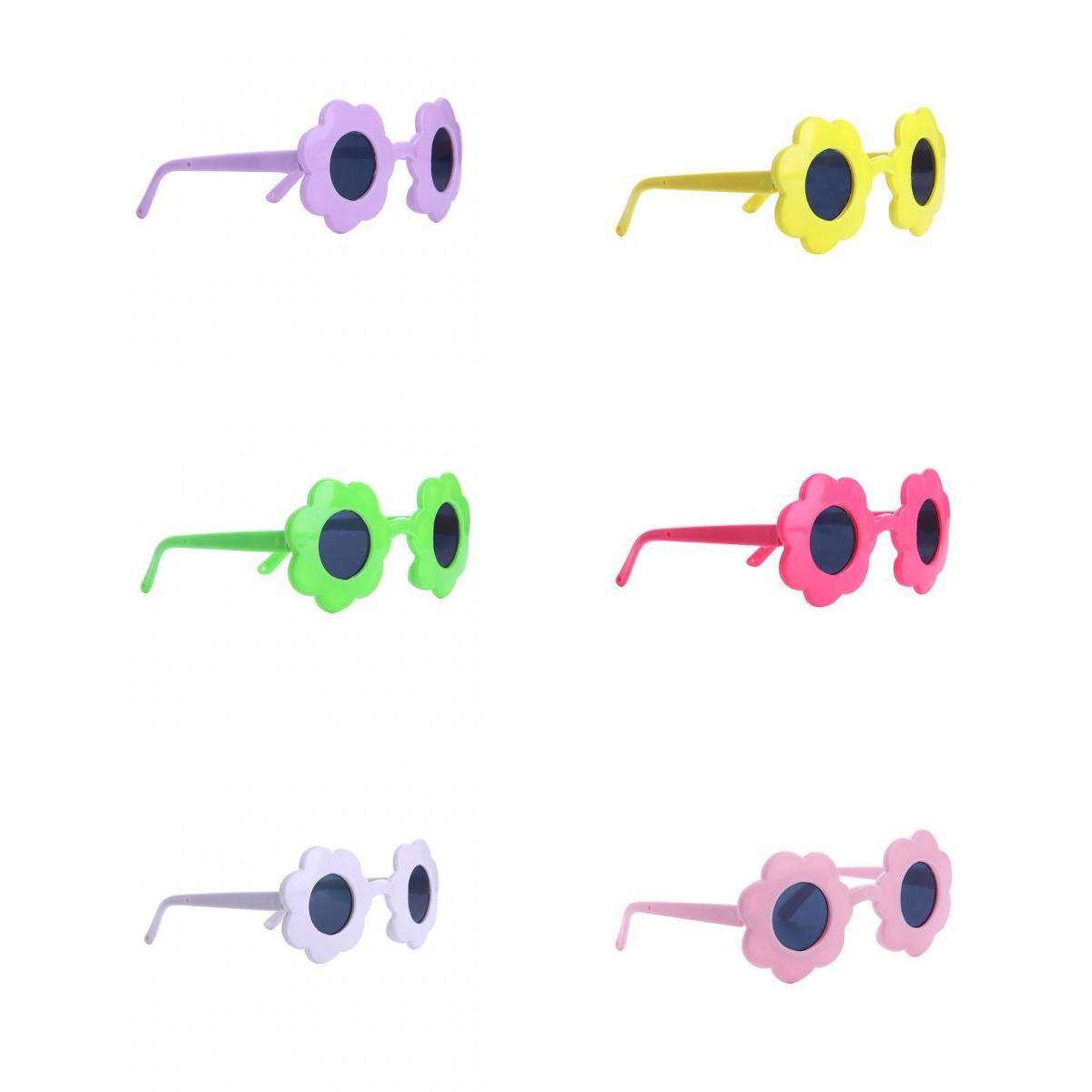 6 Pairs of Fashion Flower Thick Frame Glasses for 18'' Girl Dolls